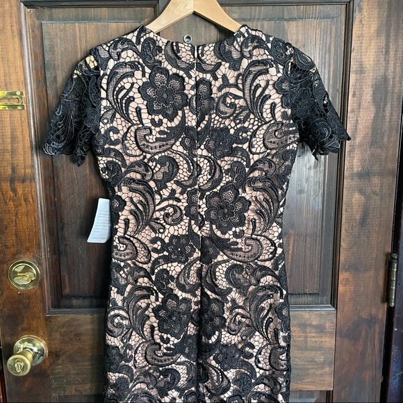 DRESS THE POPULATION Anna Crochet Lace Sheath Dress NWT - Picture 10 of 11